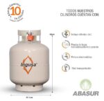 CILINDRO DE GAS CON VALVULA QCC AMERICANA INGUSA 10 KG