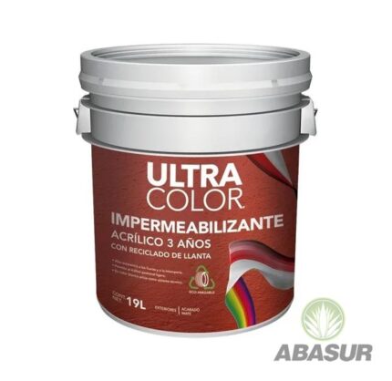 IMPERMEABILIZANTE ACRILICO CON CAUCHO ULTRACOLOR ROJO 19 LITROS