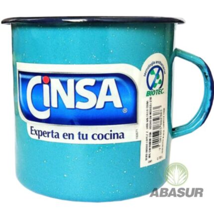 VASO RECTO 10cm AZUL TURQUESA CINSA