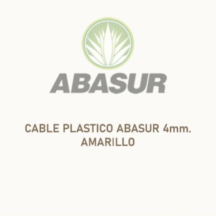 CABLE PLASTICO ABASUR 4mm. AMARILLO