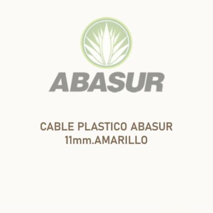 CABLE PLASTICO ABASUR 11mm.AMARILLO