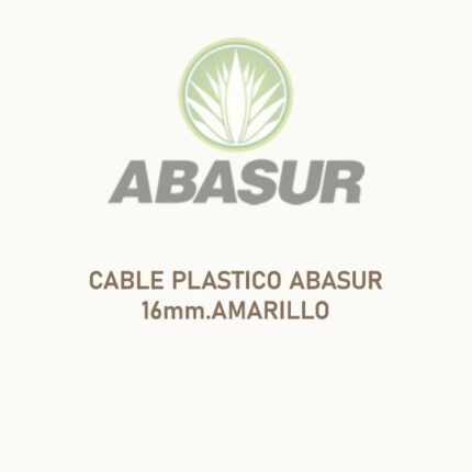 CABLE PLASTICO ABASUR 16mm.AMARILLO