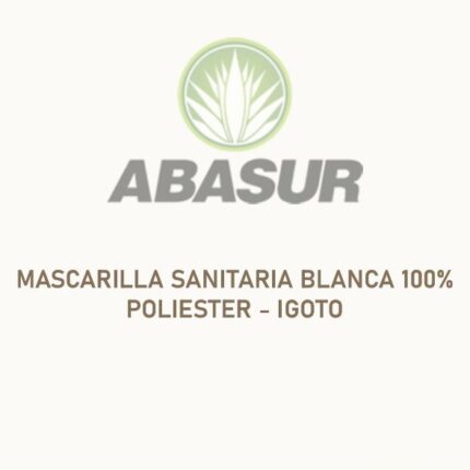 MASCARILLA SANITARIA BLANCA 100% POLIESTER – IGOTO