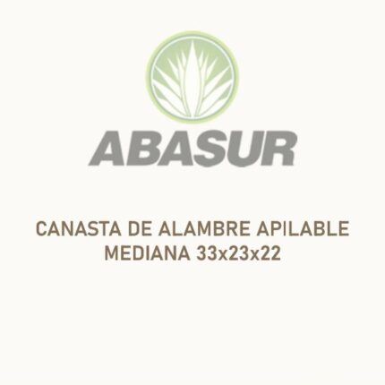 CANASTA DE ALAMBRE APILABLE MEDIANA 33x23x22