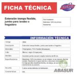 Extensión trampa flexible de 80 cm, universal para lavabo o fregadero, 2944