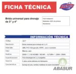 Brida Universal para drenaje de 3″ y 4″, 2577