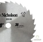 Sierra circular nicholson DI515-51NI 10″ centro 1″ diente grande