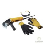 Esmeriladora angular DeWalt 4- 1/2 pulgadas 800w con guantes y lentes, modelo DWE4020-SIB3